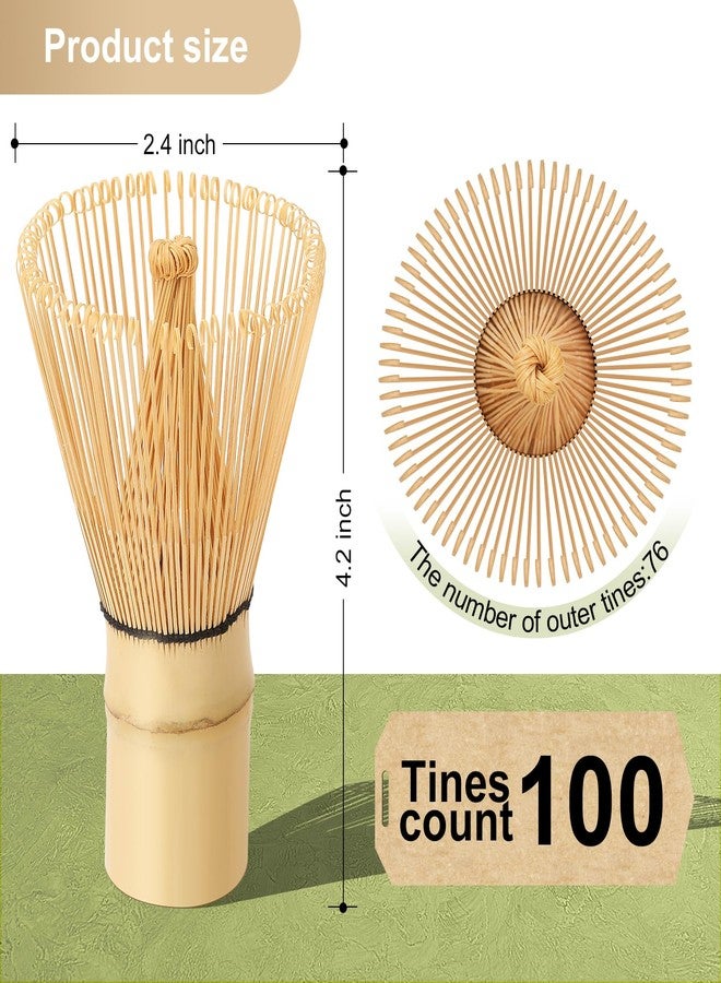Scalegoal Traditional Matcha Whisk - 100-Prong Chasen for Authentic Japanese Tea Ceremony, Handcrafted Mixer with Natural Bristles - Ideal for Matcha Lovers & Premium Powder Preparation - Image 2